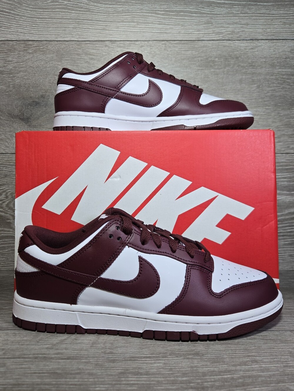 Nike Dunk Low Retro White / Redwood - Gym Red DV0833 115 Mens Size 8.5 New
